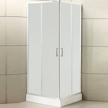 BelBagno Uno 90х90 UNO-195-A-2-90-P-Cr профиль Хром стекло рифленое без поддона