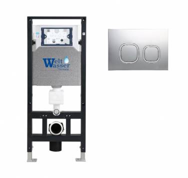 WeltWasser AMBERG 506 + MT-CR с кнопкой цвета матовый хром