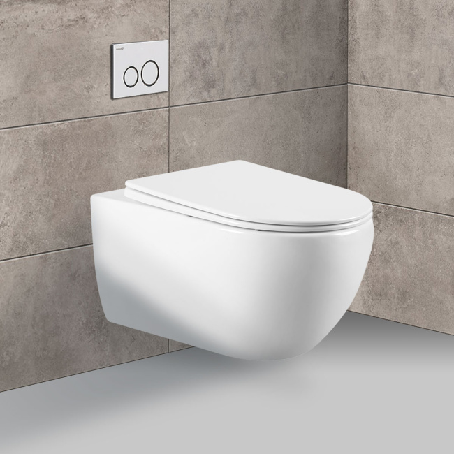 Vincea Evo VT1-34 безободковый, цвет белый, ультратонкое soft-close сиденье