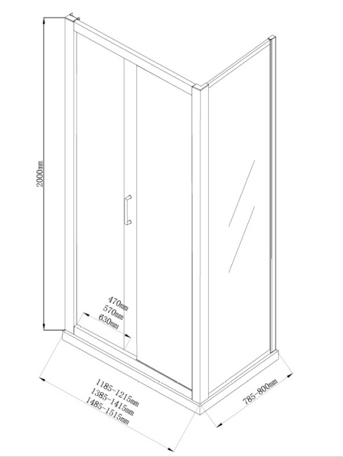Aquanet Alfa NAA1131 150x80, прозрачное стекло без поддона