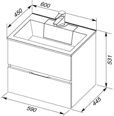 Aquanet Алвита 60 белый 00213095