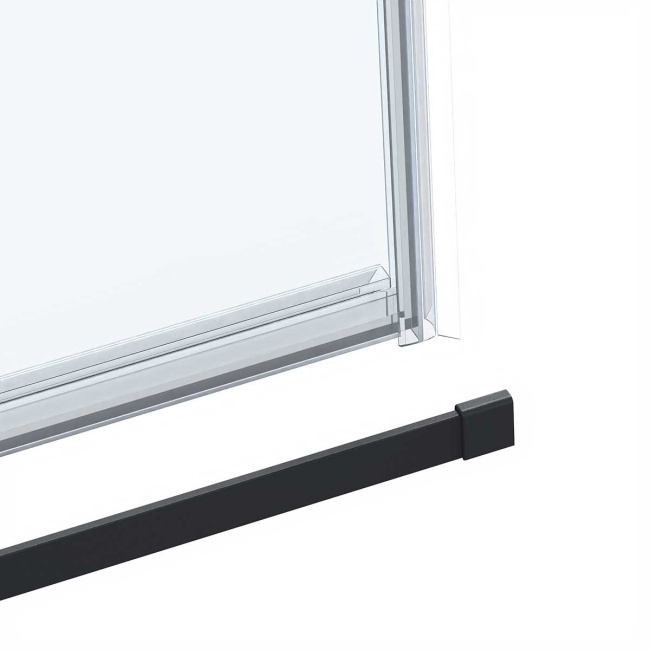 Vincea Como Soft VSR-1CS9014CLB, 1400*900, черный, стекло прозрачное