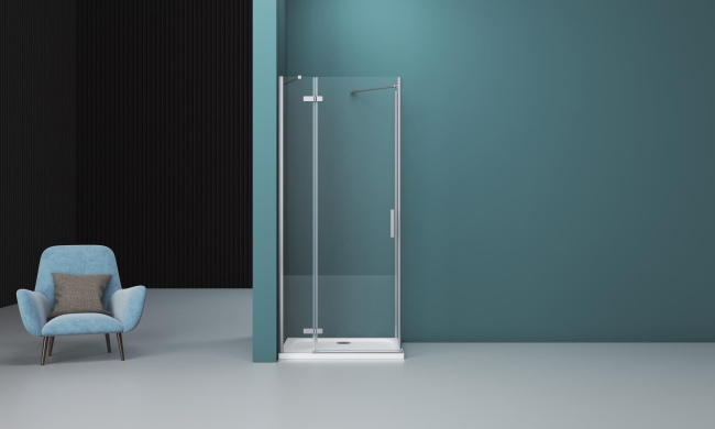BelBagno Kraft 100 (KRAFT-60/40-C-Cr-L) левая, профиль хром/стекло прозрачное
