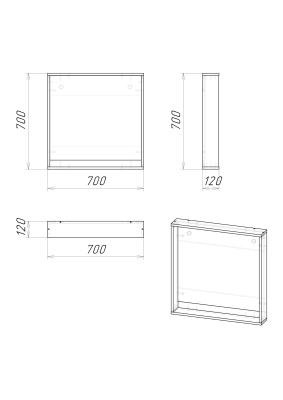 Grossman СМАРТ-70 см графит с полкой