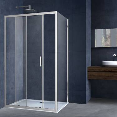 Vincea Alpha VSR-3AL8012CL, 1200x800, хром, стекло прозрачное без поддона