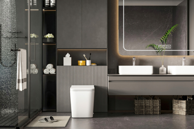 ABBER Rechteck AC1212P приставной белый с импульсным смывом