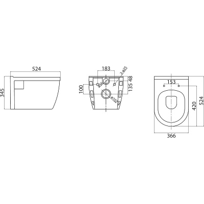 BelBagno Loto BB070CHR/SC подвесной с сиденьем Микролифт
