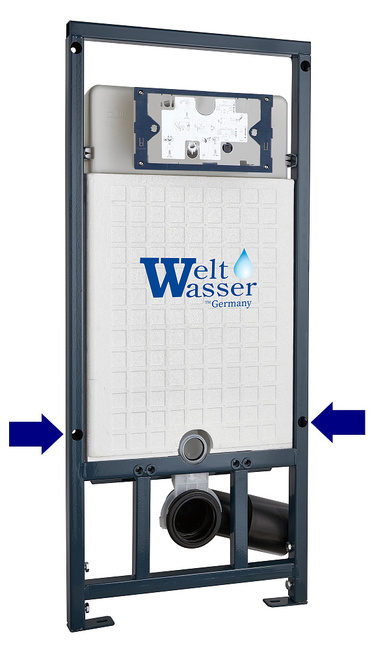 Унитаз с инсталляцией WeltWasser MARBERG 507 + GELBACH 043 GL-WT + MAR 507 SE MT-BL