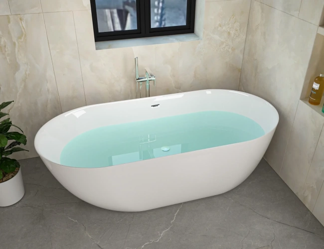 Ceruttispa COMO150 (1500x750x560) отдельностоящая, белая, со сливом-переливом