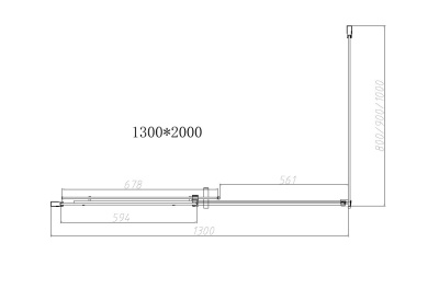 Vincea Dice VSR-4D9013CL, 1300*900, хром, стекло прозрачное