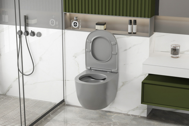 ABBER Bequem AC1103MG подвесной серый матовый, безободковый