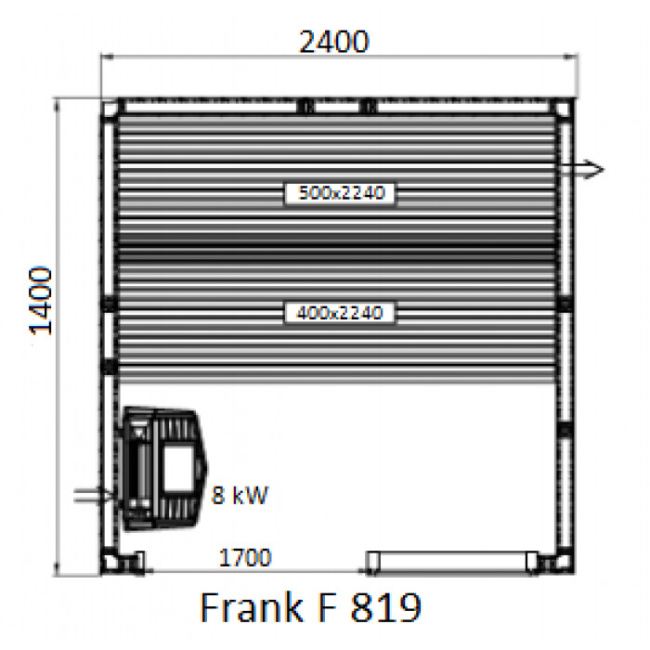 Frank F 818 (180x140x210) Кедр Экстра