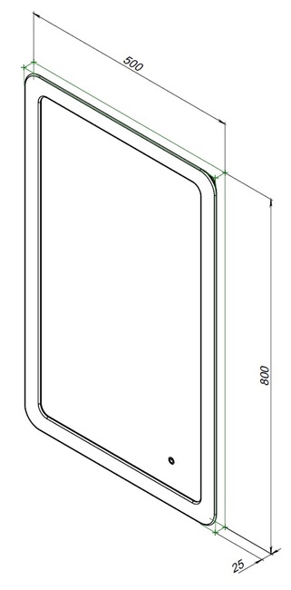 Aquanet Ирис 50x80 с подсветкой LED