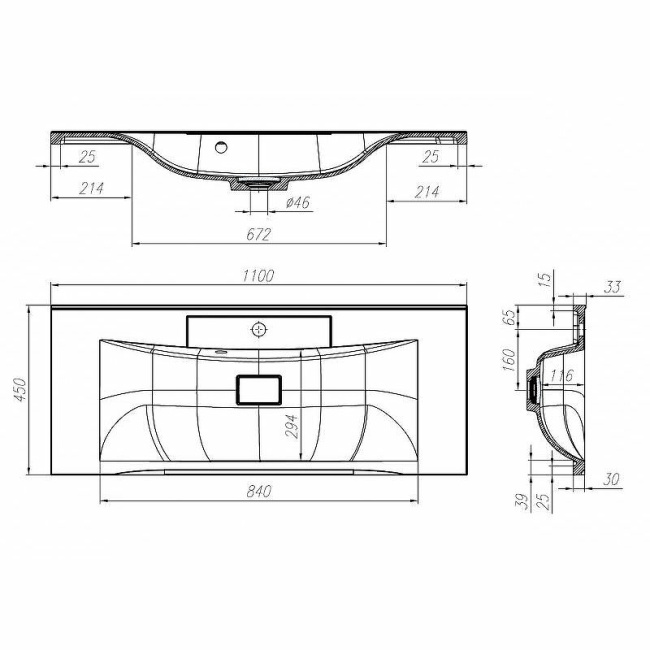 BelBagno 110 BB1100/450-LV-MR-PR Белая