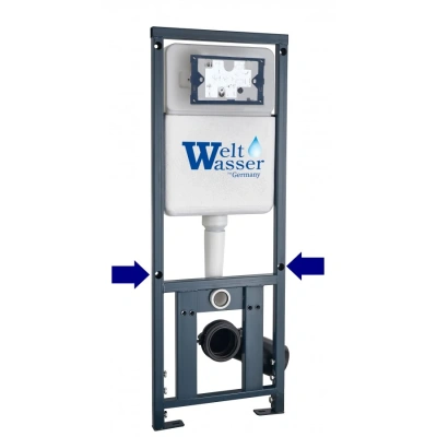Комплект Weltwasser 10000010720 подвесной унитаз Jeckenbach 004 GL-WT + инсталляция Marberg 410 + кнопка MAR 410 RD GL-WT
