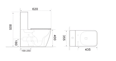Ceruttispa MANLIO Tornado напольный безободковый CT10618 (630х350х805) Ceruttispa