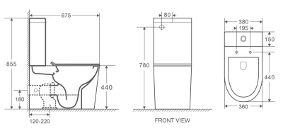 WeltWasser SALZBACH 001 XL GL-WT белый глянец