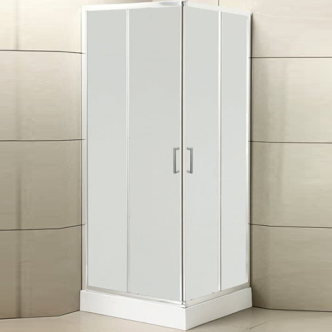 BelBagno Uno 90х90 UNO-195-A-2-90-P-Cr профиль Хром стекло рифленое без поддона