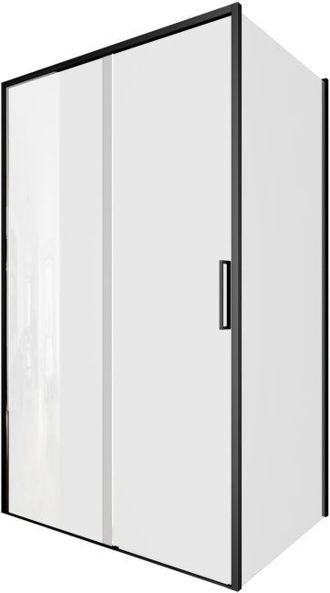 Aquanet Pleasure Evo 120x90 AE65-120x90-BT профиль черный, прозрачное стекло без поддона