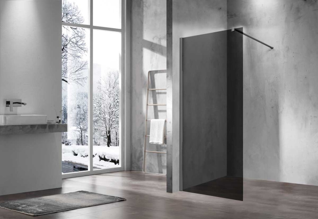 Vincea Walk-In VSW-1H800CGGM, 800*2000, вороненая сталь, стекло тонированное