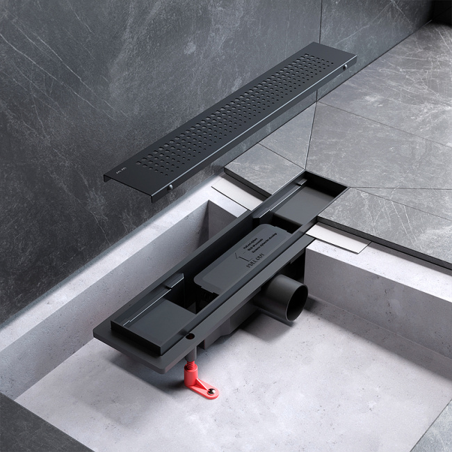 Am.Pm PrimeFlow 40 W02SC-P11-040-01BM с Черной матовой решеткой Cut Gradient