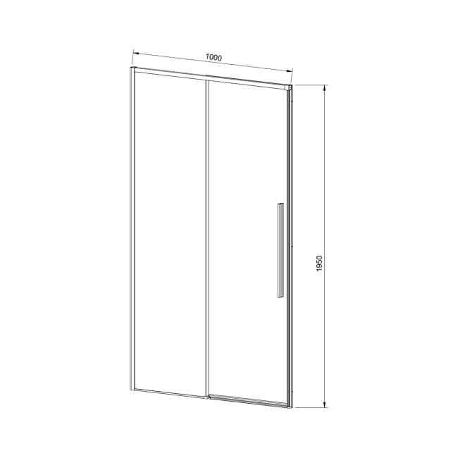 Vincea Slim-N VDS-4SN100CL, 1000, хром, стекло прозрачное