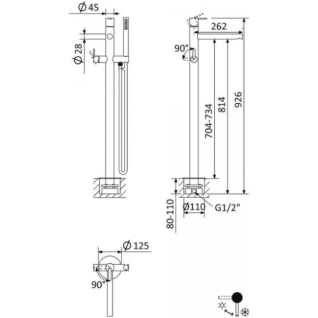 Cezares Leaf LEAF-VDP-L-01 Хром