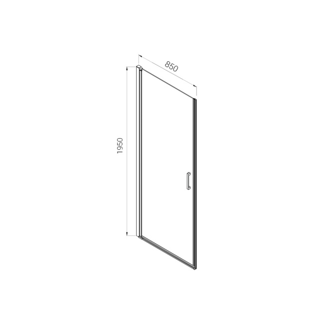Vincea Alpha VDP-3AL850CL , хром, стекло прозрачное