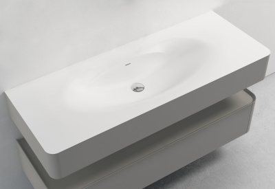 Vincea Caprise 1200 подвесная, 1 выкатной ящик soft close, светло-серый матовый