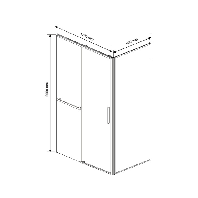Vincea Slim Soft VSR-1SS8012CL, 1200*800, хром, стекло прозрачное