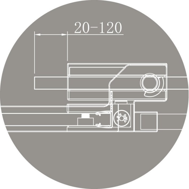 CEZARES SLIDER-AH-1-80-80/90-GRIGIO-Cr без поддона