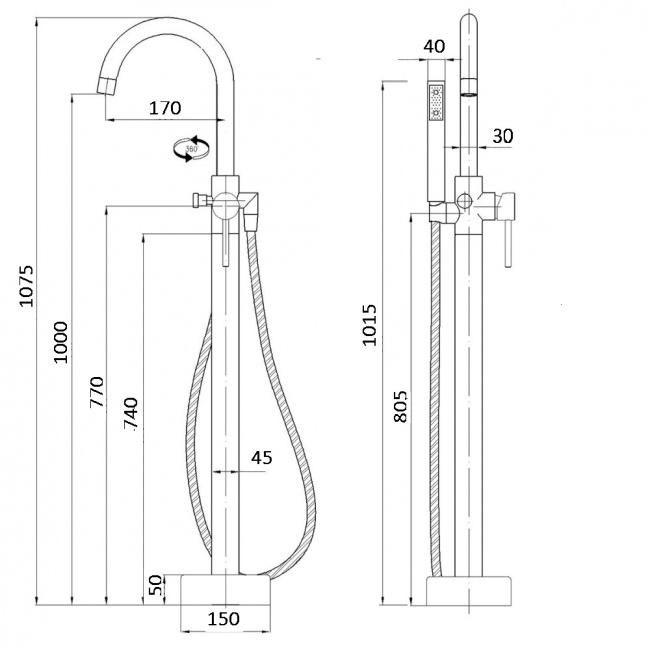 Boch Mann BRAIES Brush Nickel BM8922