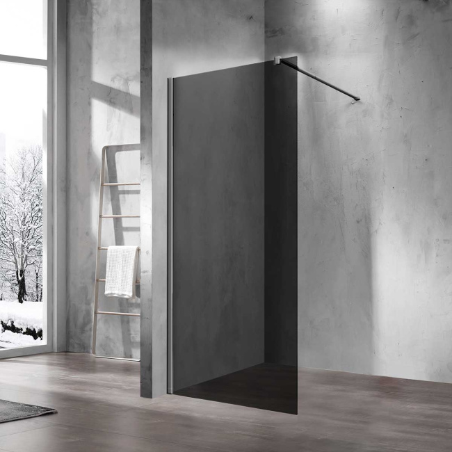 Vincea Walk-In VSW-1H800CGGM, 800*2000, вороненая сталь, стекло тонированное