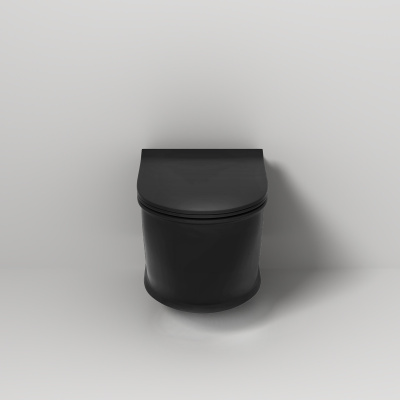 Grossman GR-4482BMS Retro (545*370*360) ЧЕРНЫЙ МАТОВЫЙ подвесной БЕЗОБОДКОВЫЙ с тонкой крышкой