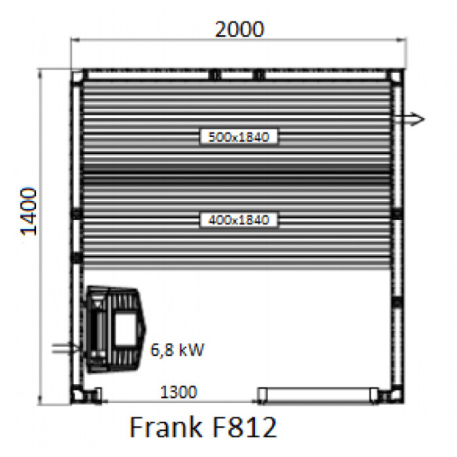 Frank F 818 (180x140x210) Кедр Экстра