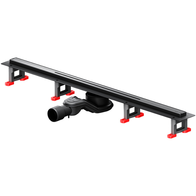 Am.Pm MasterFlow 80 W01SC-S11-080-05BM с Черной матовой решеткой Slim line