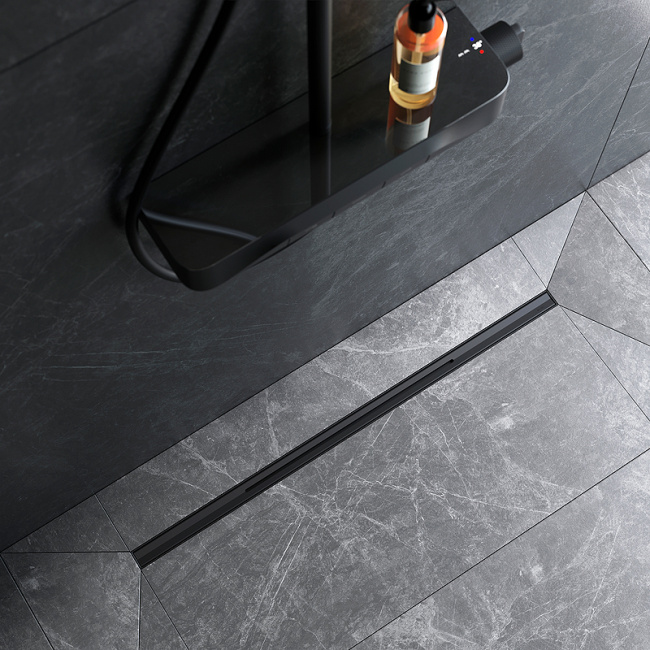 Am.Pm MasterFlow 80 W01SC-S11-080-05BM с Черной матовой решеткой Slim line