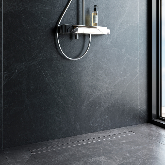 Am.Pm MasterFlow 90 W01SC-U11-090-04SB с решеткой Хром матовый / под плитку Tile