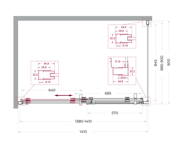 BelBagno MARINO-2-AH-1-140/90-C-GM