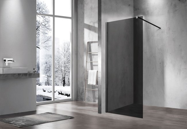 Vincea Walk-In VSW-1H100CGB, 1000x2000, черный матовый, стекло тонированное