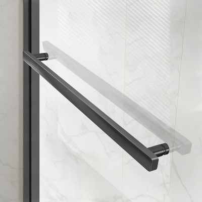 Vincea Slim Soft VSR-1SS1014CLGM, 1400*1000, вороненая сталь, стекло прозрачное
