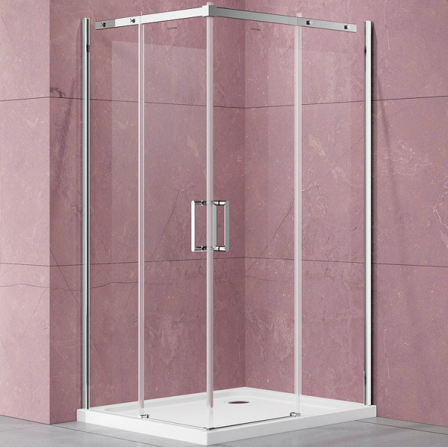 Vincea Dice 90x90 VSS-4D900CL профиль Хром стекло прозрачное без поддона