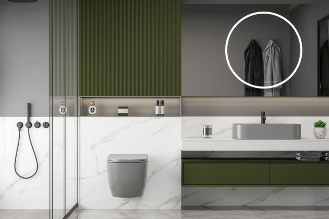 ABBER Bequem AC1103MG подвесной серый матовый, безободковый