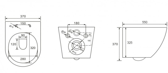 Esbano Fortex ESUPFORTBM безободковый с крышкой-сиденьем микролифт