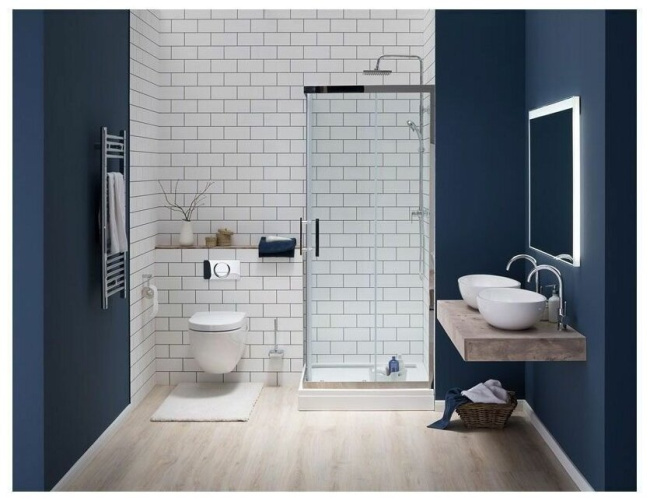 Aquanet Delta Cube NPE1142 100x100, прозрачное стекло без поддона