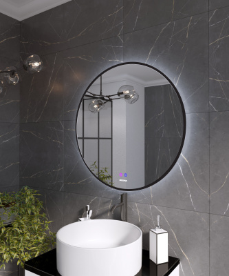 Grossman COSMO-норма BLACK (700*700*45) LED с сенсорным выключателем и подогревом