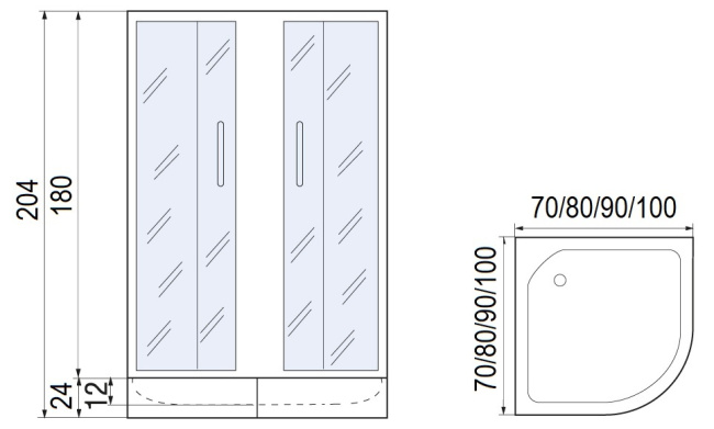 МОНОМАХ ДУ  70/180 МЗ BL без поддона