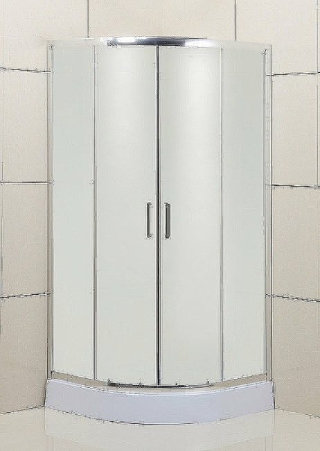 BelBagno Uno 90х90 UNO-195-R-2-90-P-Cr профиль Хром стекло рифленое без поддона
