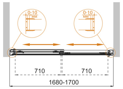 CEZARES TANDEM-SOFT-VF-2-170/145-P-Cr